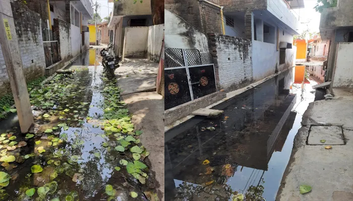बहराइच: बिना बारिश ही मोहल्लों में भरा पानी, घरों में लटक रहे ताले