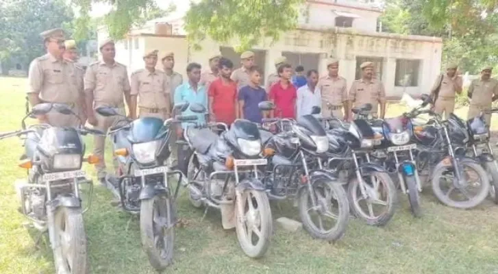 हरदोई : पुलिस ने आटोलिफ्टर गैंग का किया भांडाफोड़, चोरी की 7 बाइक बरामद, 3 गिरफ्तार