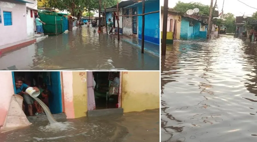 भारी बारिश से तरबतर भोपाल, निचली बस्‍तियों में भरा पानी, जनजीवन बुरी तरह प्रभावित