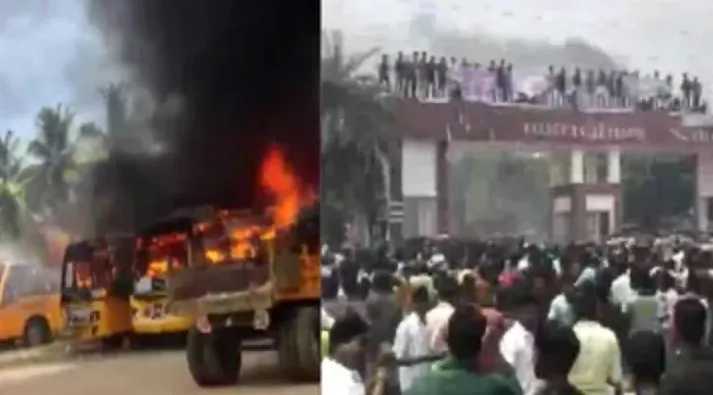 स्कूली छात्रा की मौत पर जमकर बवाल, गुस्साए लोगों ने बसें और पुलिस की गाड़ियां फूंकी, जानें पूरा मामला