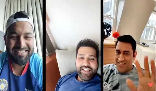 एमएस धोनी ने लाइव चैटिंग के दौरान साक्षी से फोन छीनकर किया बंद, ऋषभ पंत, रोहित शर्मा और सूर्यकुमार जमकर हंसे