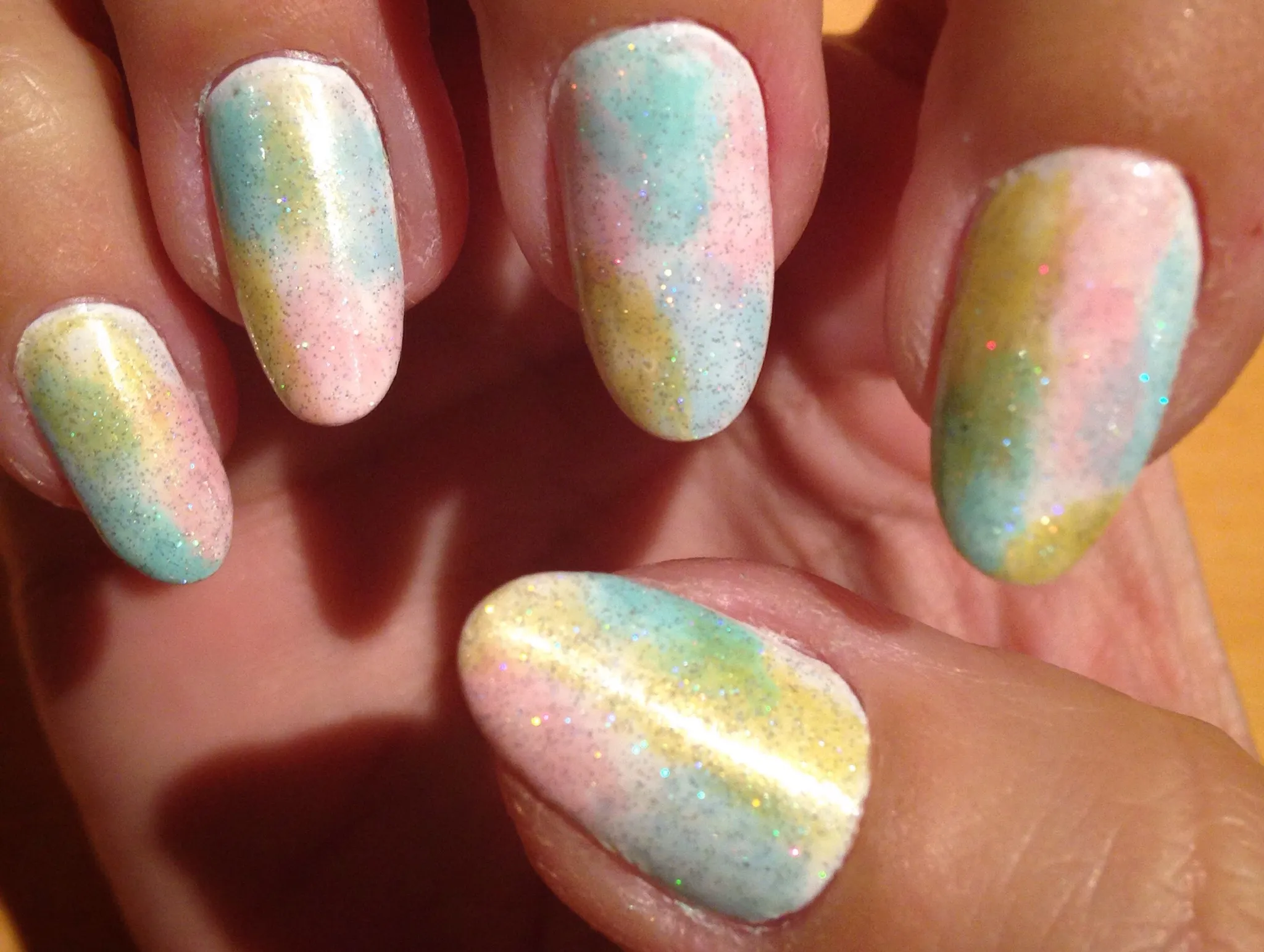 Nails of the week: pastel tie-dye | So Many Lovely Things