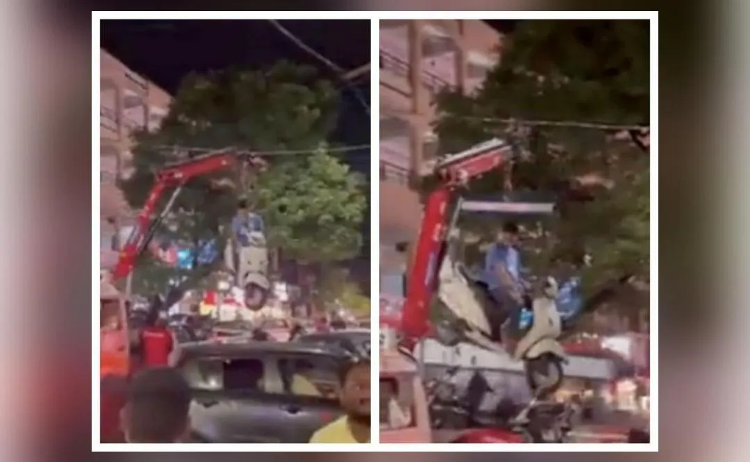 Viral Video: गलत पार्किंग को लेकर नागपुर पुलिस ने शख्स को स्कूटर समेत झुलाया झूला