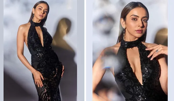 Rakul Preet Singh Photos : ब्लैक ट्रांसपेरेंट ड्रेस में रकुल प्रीत सिंह का बोल्ड लुक, पोज देख फैंस के उड़े होश