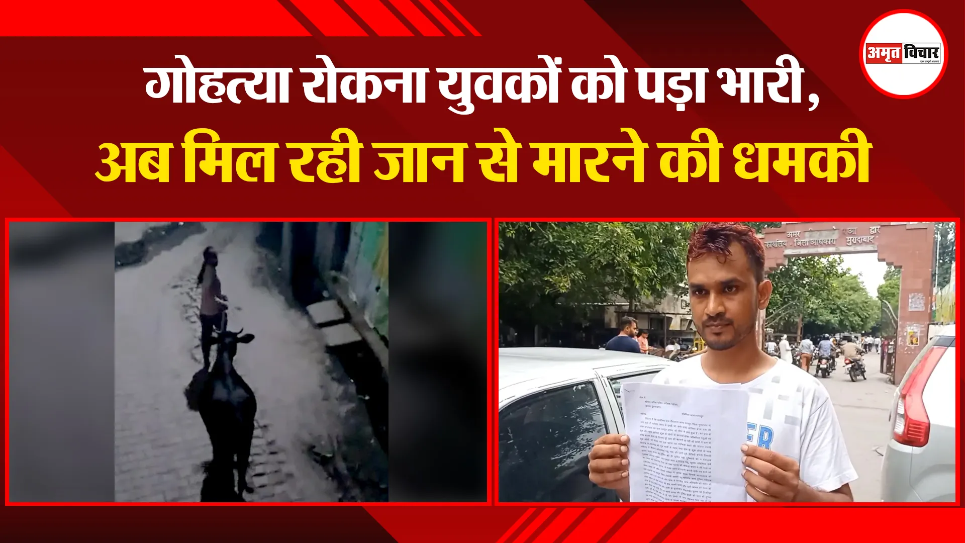 मुरादाबाद: गोहत्या रोकना युवकों को पड़ा भारी, अब मिल रही जान से मारने की धमकी