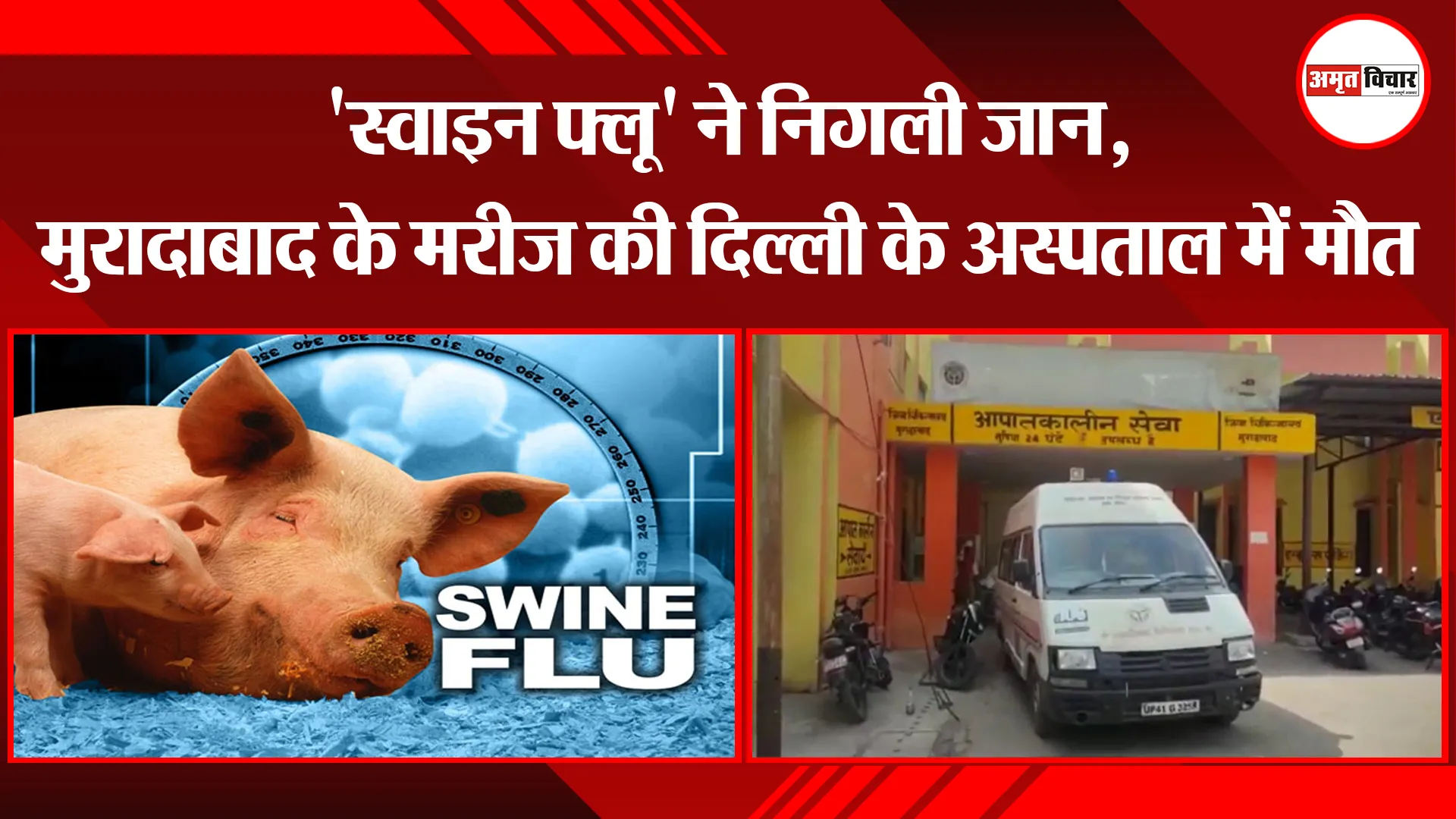 मुरादाबाद: ‘स्वाइन फ्लू’ ने निगली जान, मुरादाबाद के मरीज की दिल्ली के अस्पताल में मौत