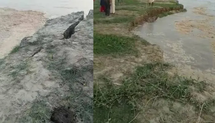 बहराइच: घाघरा के कटान की भेंट चढ़ गई 50 बीघा किसानों  की खेती योग्य जमीन, विद्यालयों व बाजार पर मडराया खतरा