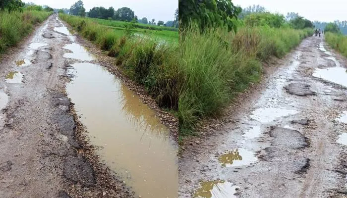 गोंडा: भ्रष्टाचार की भेंट चढ़ गई सड़क, चार साल में बदहाल हुआ 4.75 करोड़ की लागत से बना मार्ग