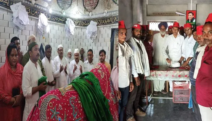 बहराइच: कहीं केक काटकर तो कहीं चादर चढ़ाकर सपाइयों ने मनाया अखिलेश यादव का जन्मदिन