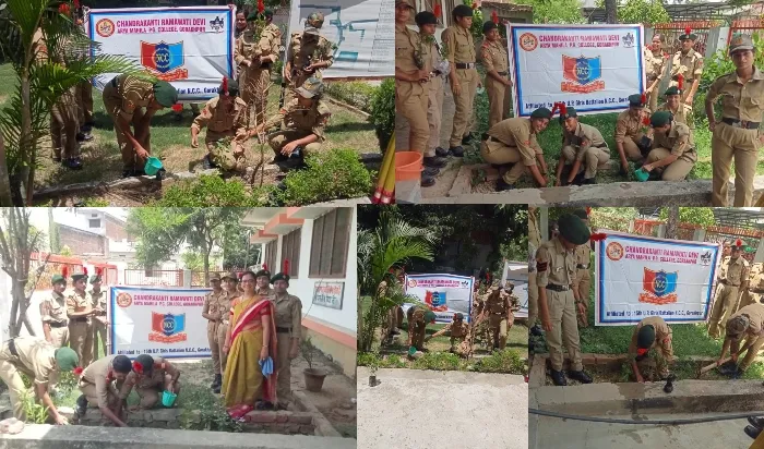गोरखपुर: एनसीसी कैडेट्स ने किया महाविद्यालय में साफ सफाई, पौधारोपण करते हुए वृक्ष को बचाने का लिया संकल्प