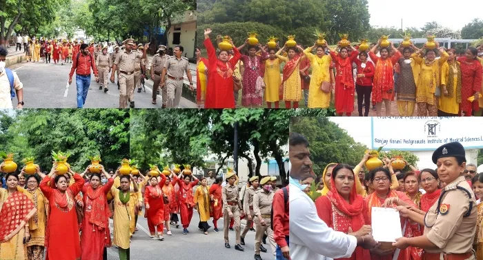 लखनऊ: कलश लेकर मुख्यमंत्री आवास जा रही थीं नर्सें, पुलिस प्रशासन ने रोका, जानें पूरा मामला