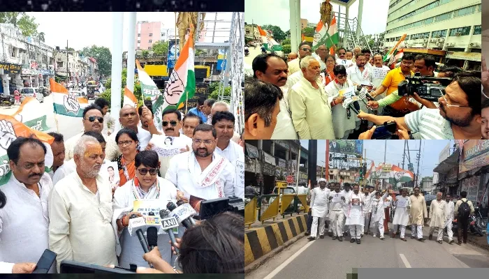 गोरखपुर: कांग्रेसियों ने सोनिया को ईडी द्वारा बुलाये जाने के विरोध में किया पैदल मार्च, उप जिलाधिकारी को सौंपा ज्ञापन