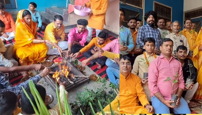 गोरखपुर: आदर्श दंपति अभियान के साथ हुआ पौधा वितरण