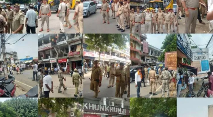लखनऊ: भूतनाथ मार्केट में नगर निगम और पुलिस की संयुक्त टीम ने चलाया अतिक्रमण हटाओ अभियान