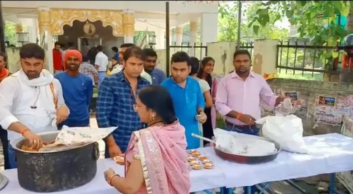 रायबरेली : महामारी से मुक्ति और आजादी की वर्षगांठ पर हुआ भंडारा