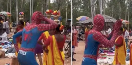 वायरल वीडियो: स्पाइडर मैन के इस अनोखे नांच को देख आप भी हो जाएंगे हैरान, नहीं रोक पाएंगे अपनी हंसी