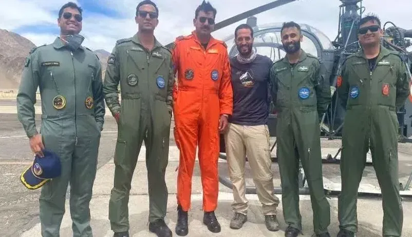 भारतीय वायुसेना ने लद्दाख में इजराइली व्यक्ति को बचाया