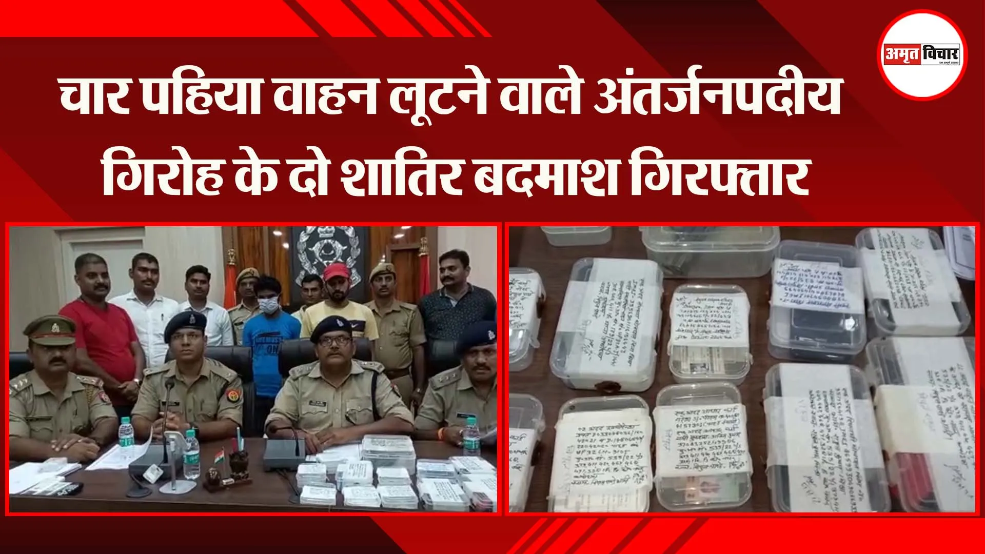 अयोध्या: चार पहिया वाहन लूटने वाले अंतर्जनपदीय गिरोह के दो शातिर बदमाश गिरफ्तार