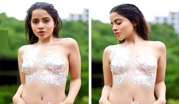 उर्फी जावेद ने बॉडी पर लगाया चांदी का वर्क, यूजर्स बोले- काजू की कतली