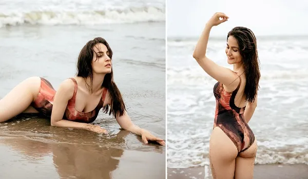 Elli Avram Photos : समुद्र किनारे मस्ती करती दिखीं एली अवराम, बोल्ड अदाएं देखकर फैंस हुए पानी-पानी