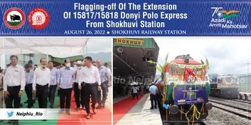 119 साल बाद नागालैंड को मिला दूसरा रेलवे स्टेशन, CM ने हरी झंडी दिखाकर रवाना की ट्रेन