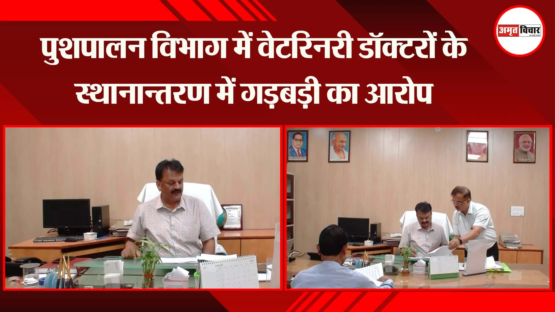 पुशपालन विभाग में वेटरिनरी डॉक्टरों के स्थानान्तरण में गड़बड़ी का आरोप,मुख्यमंत्री से हुई शिकायत