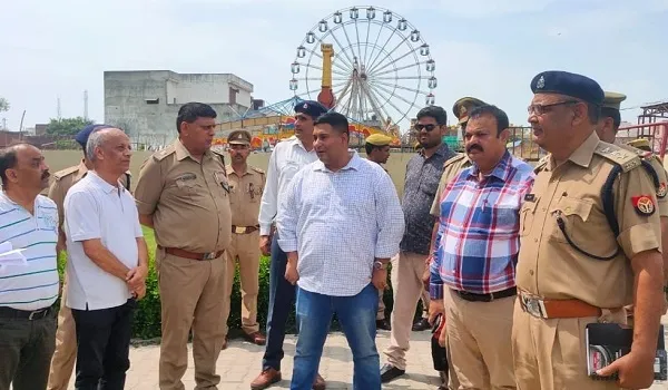 संभल: चन्दौसी में गणेश चौथ मेले को लेकर तैयारियों में जुटे अफसर व आयोजक