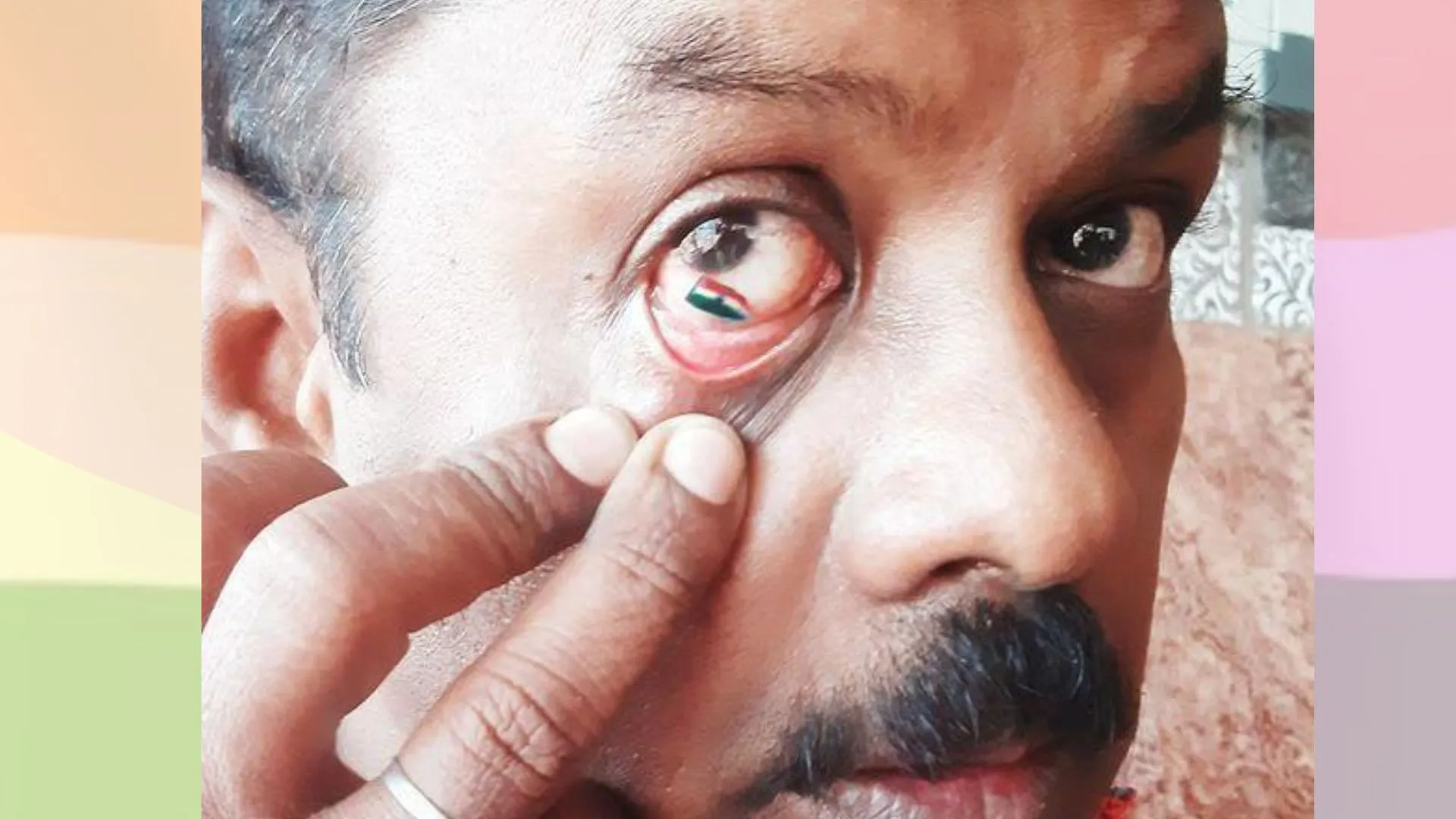 कहीं देखा है देशभक्ति का ऐसा जज्बा! आंख के अंदर बनाया तिरंगा, देखिए तस्वीरें