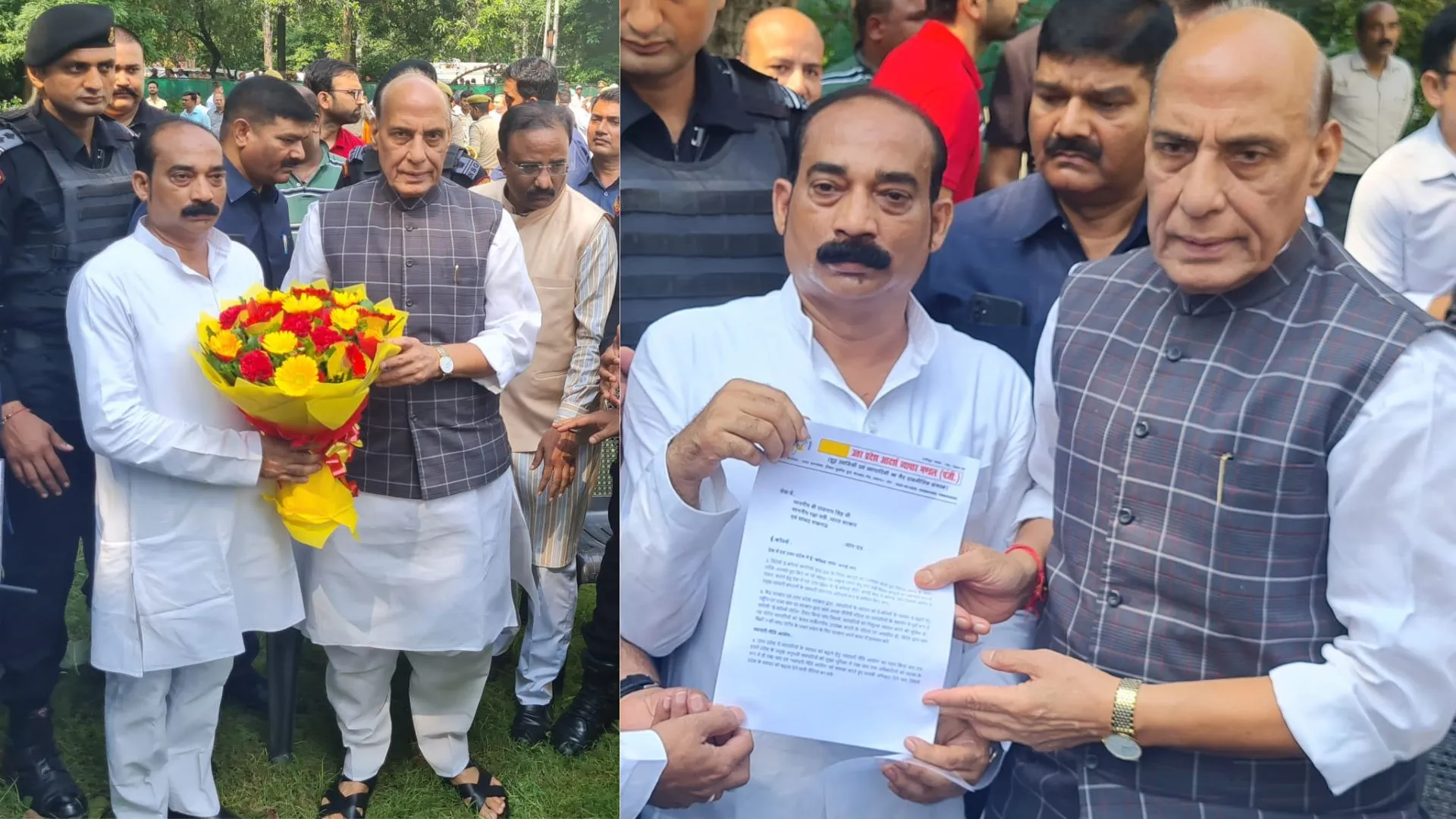 लखनऊ में राजनाथ सिंह से मिलकर व्यापारियों ने सौंपा ज्ञापन, रखी ये मांगें