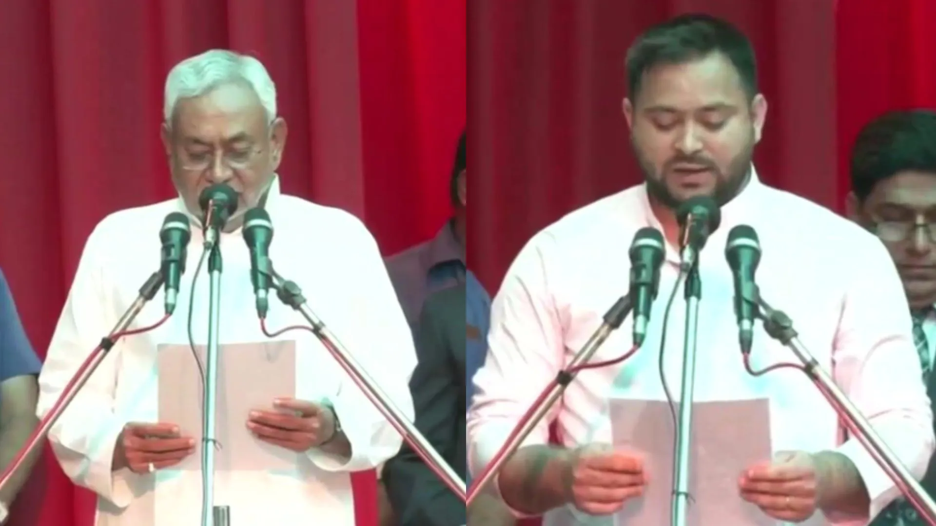 Video: नीतीश कुमार ने 8वीं बार ली बिहार के मुख्यमंत्री पद की शपथ, तेजस्‍वी बने उपमुख्‍यमंत्री