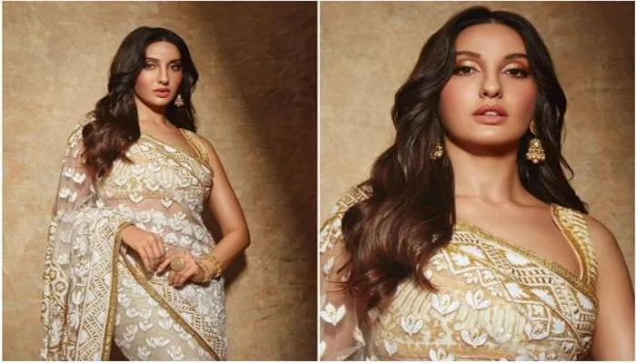 नोरा फतेही ने साड़ी में कराया ग्लैमरस फोटोशूट, देखें VIDEO