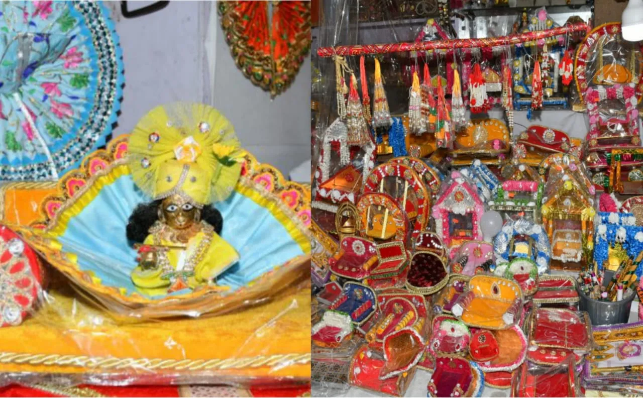 बरेली: जन्माष्टमी को लेकर सजा बाजार, कान्हा के लिए मिल रहे सुंदर-सुंदर वस्त्र-आभूषण