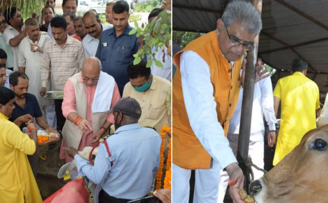 बरेली: जन्माष्टमी की धूम, मंत्री धर्मपाल सिंह और डॉ. अरुण कुमार ने की गोवंशों की पूजा 