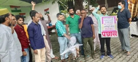 हल्द्वानी: उत्तर प्रदेश और राजस्थान में दलित छात्रों की मौत पर फूटा गुस्सा, जातिवादी मानसिकता का पुतला फूंका