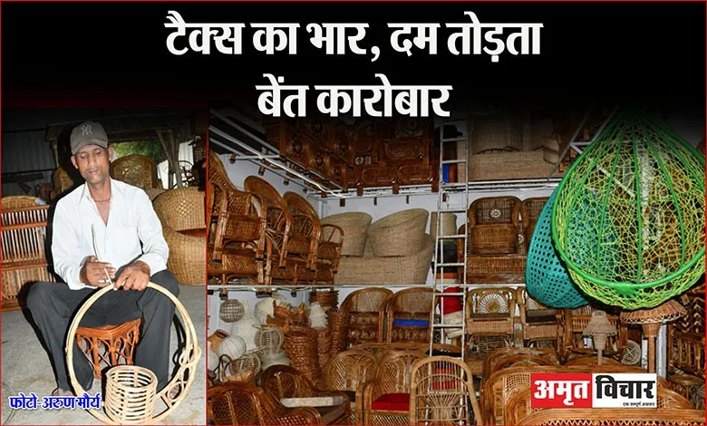बरेली में दम तोड़ता बेंत का कारोबार, टैक्स बढ़ने से व्यापार में आई भारी गिरावट