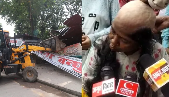 एक बार फिर चला सीएम का बुलडोजर, महिला ने मुंडवाया सिर कहा- हुई एकतरफा कार्रवाई