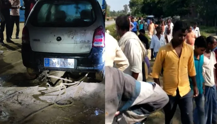 बहराइच: अनियंत्रित कार सरयू नहर में गिरी, चालक लापता