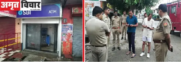 मेरठ : गैस कटर से एटीएम मशीन को काटने की कोशिश….जानें फिर क्या हुआ