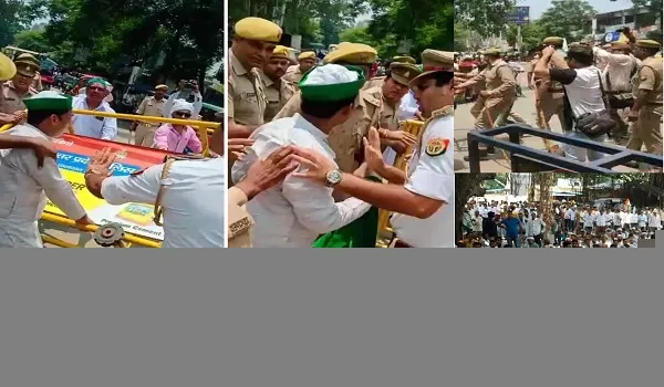बिजनौर में किसानों का धरना-प्रदर्शन, बैरिकेडिंग हटाने पर पुलिस से हुई नोकझोंक, किसान नेता बोले-मांगे पूरी होने तक करेंगे प्रदर्शन
