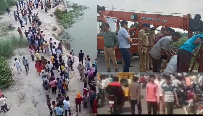 हरदोई: 40 किसानों से भरी ट्राली गर्रा नदी में गिरी, मचा कोहराम