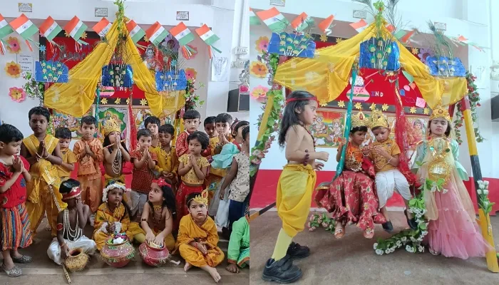 गोंडा: जन्माष्टमी पर दही हांडी उत्सव का सुंदर आयोजन, ग्वाल बालों की भूमिका में नजर आएं नन्हे मुन्ने बच्चें