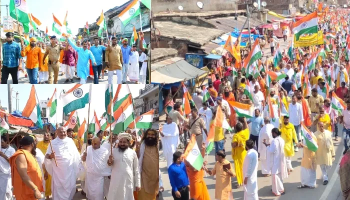 अयोध्या: मेयर के साथ नन्हे-मुन्नों ने किया भारत मां का जयघोष, संतों ने यात्रा निकाल दिया देशभक्ति का संदेश