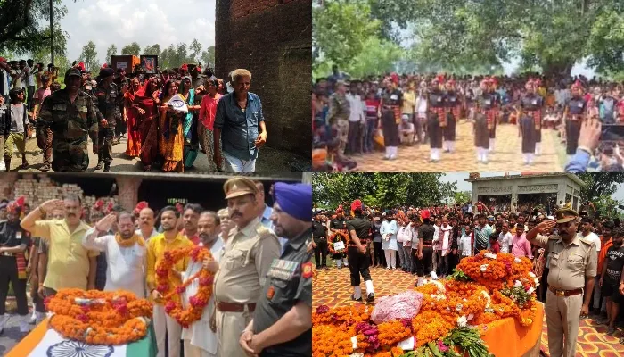 बाराबंकी: दिवंगत सैनिक के अंतिम संस्कार में उमड़ा जनसैलाब, सत्ता और विपक्ष के नेताओं ने भी दी श्रद्धांजलि
