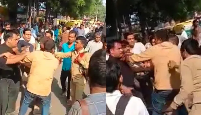 कन्नौज: सवारियों के लिए बस ड्राइवर और साथियों ने ऑटो चालक को पीटा, राहगीरों में मचा हड़कंप