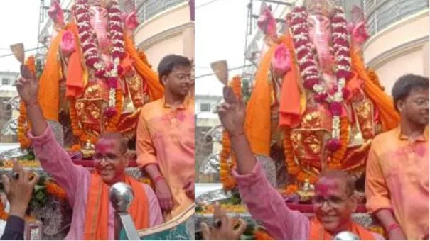 बरेली: खूब उड़ा गुलाल, श्रद्धा के साथ विदा हुए गणपति बप्पा