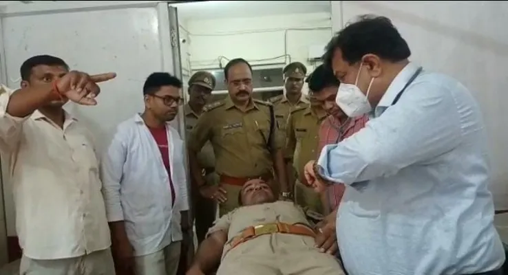 उन्नाव: पुलिस लाइन में सिपाही की अचानक बिगड़ी तबियत, जमीन पर गिरा