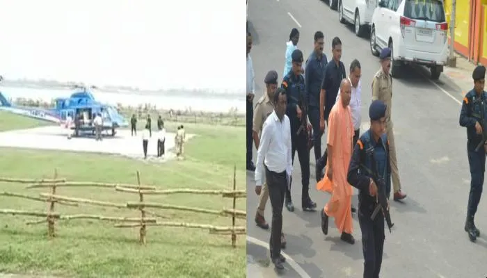 बाढ़ का जायजा लेने अयोध्या पहुंचे सीएम योगी