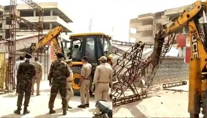 कानपुर: प्रसपा नेता के अवैध कब्जे पर चला योगी का बुलडोजर, केडीए ने ध्वस्त किया निर्माण