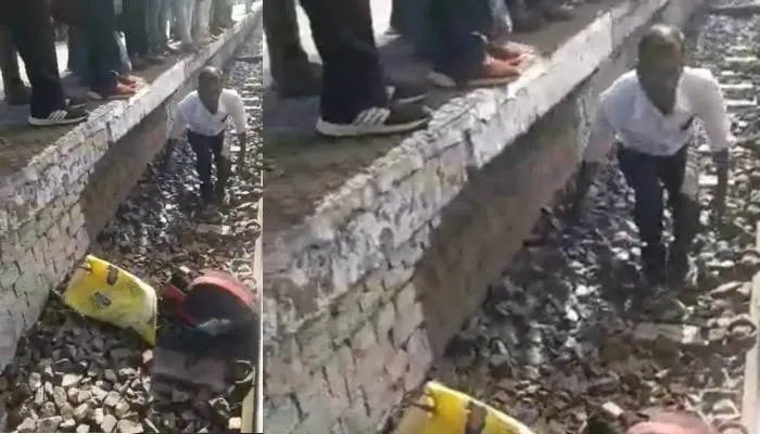 इटावा: ट्रेन से फिसल कर गिरा यात्री, नहीं आई खरोच, जान बचने पर जताया भगवान का आभार