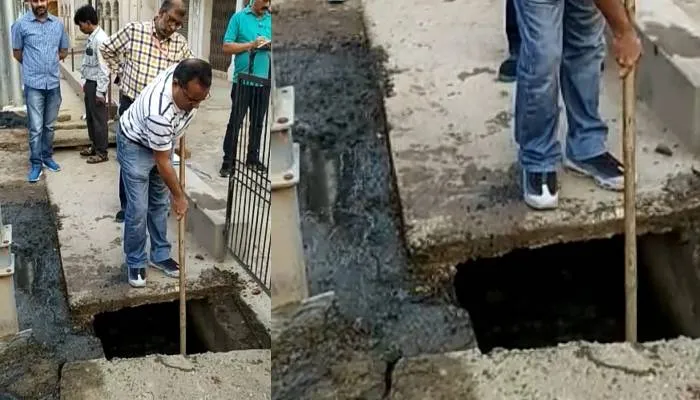 अयोध्या: निरीक्षण के दौरान नाला मिला चोक तो मंडलायुक्त ने खुद ही शुरू कर दी सफाई